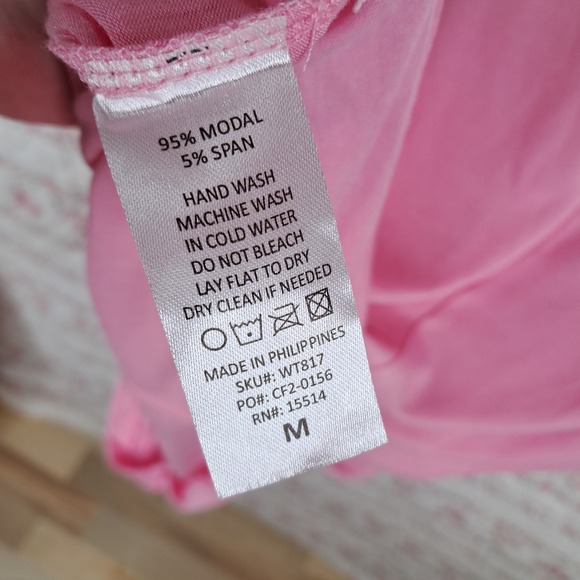 Johnny Premium Tunic Top‎ Dolman Sleeve V Neck Pink Comfy Casual Size M - Picture 9 of 9